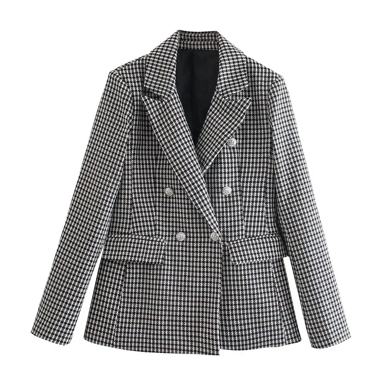 ZA 2021 autumn new women's clothing fashion casual European and American style elegant texture double-breasted suit jacket
ZA 2021 autumn new women's clothing fashion casual European and American style elegant texture double-breasted suit jacket