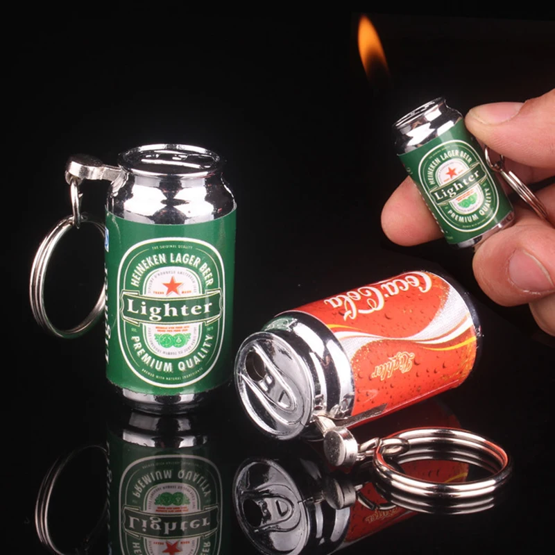 Creative Mini Cigarette Lighter Cola Beer Bottle Refillable Butane Lighter Key Chain Lighters Hanging Funny Gadget Ensendedores
Creative Mini Cigarette Lighter Cola Beer Bottle Refillable Butane Lighter Key Chain Lighters Hanging Funny Gadget Ensendedores