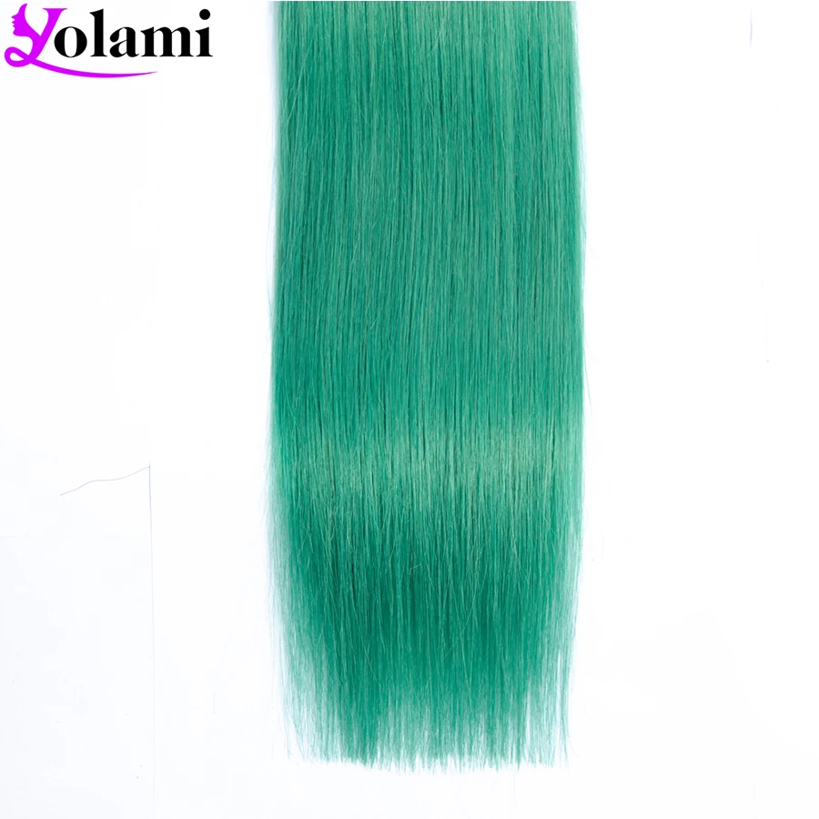 Yolami Ombre Two Tone Color 1B/Green Brazilian Straight Hair 3 Bundles Brazilian Virgin Human Hair Extensions
Yolami Ombre Two Tone Color 1B/Green Brazilian Straight Hair 3 Bundles Brazilian Virgin Human Hair Extensions