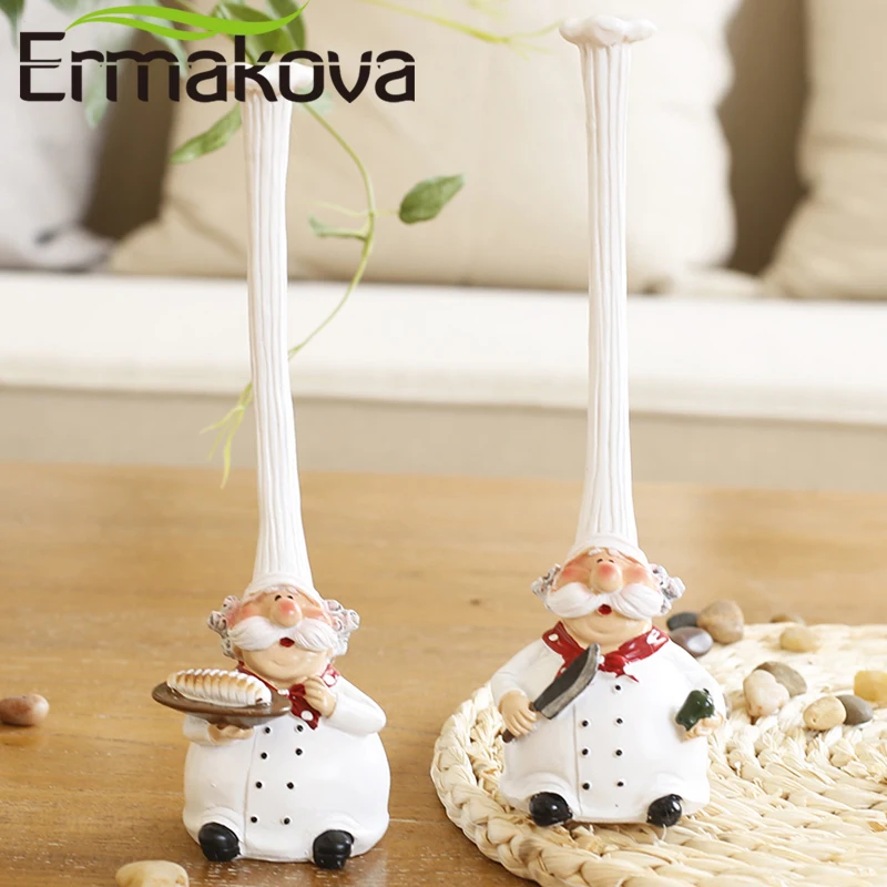 ERMAKOVA 2 Pcs/Set Resin Chef Figurine Cake Bakery Chef Cook Statue Cooking Chef Figurine Home Kitchen Restaurant Bar Cafe Decor
ERMAKOVA 2 Pcs/Set Resin Chef Figurine Cake Bakery Chef Cook Statue Cooking Chef Figurine Home Kitchen Restaurant Bar Cafe Decor