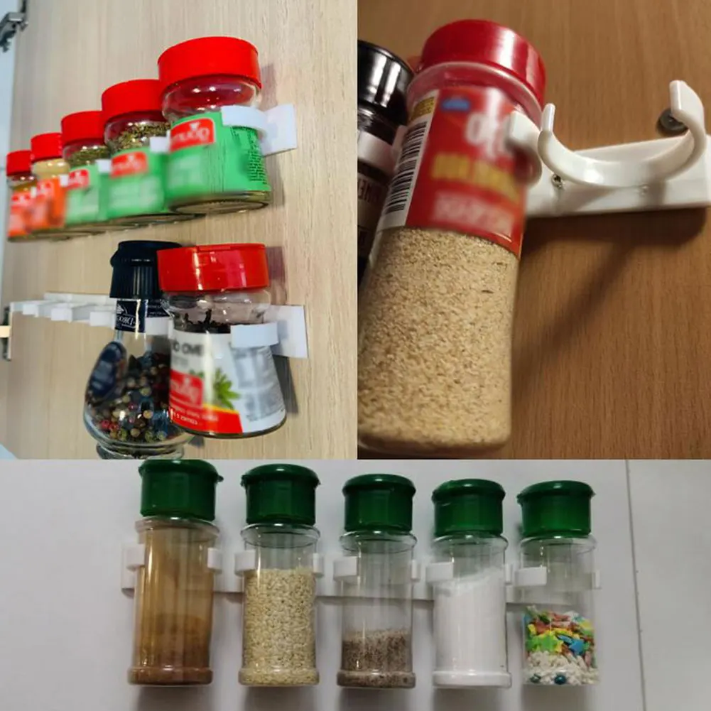 4pcs Kitchen Spice Jar Rack Wall-Mounted Adhesive Seasoning Bottles Holder Cabinet Door Condiment Bottle Hanging Clips
4pcs Kitchen Spice Jar Rack Wall-Mounted Adhesive Seasoning Bottles Holder Cabinet Door Condiment Bottle Hanging Clips
