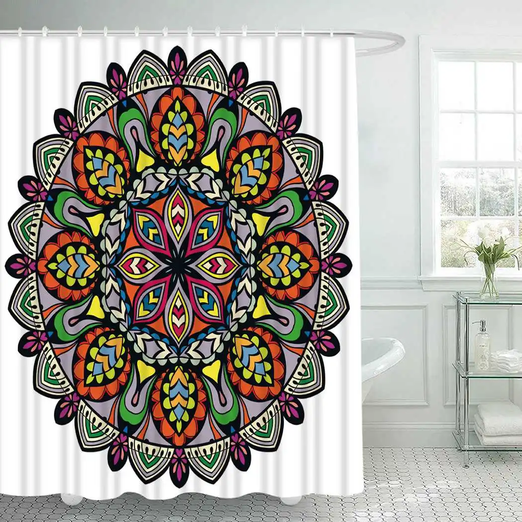 Mandala Shower Curtain With Hooks for Bathroom Abstract Ethnic Waterproof Polyester Bath Shower Curtain Set Home Bathroom Decor
Mandala Shower Curtain With Hooks for Bathroom Abstract Ethnic Waterproof Polyester Bath Shower Curtain Set Home Bathroom Decor