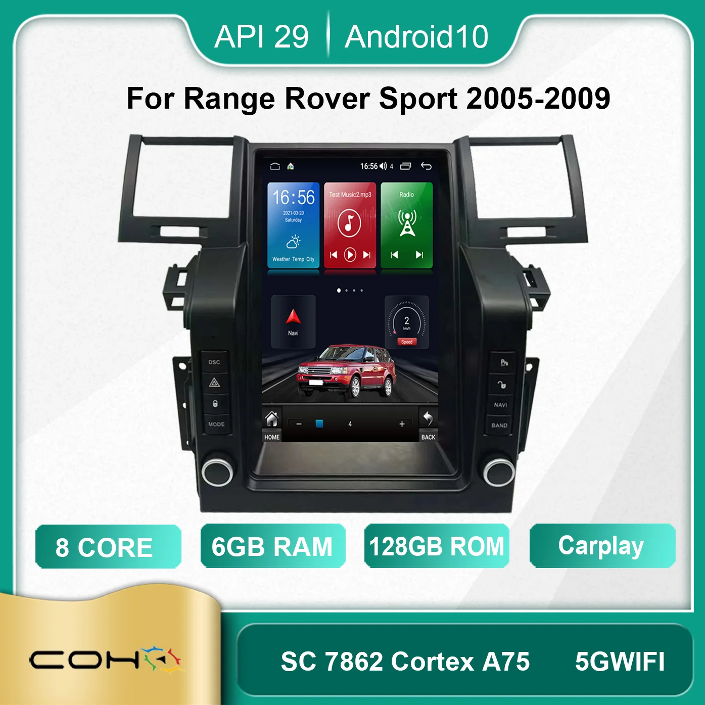 Для Range Rover Sport 2006-2009 Android 10,0 Octa Core 6 + 128G Авторадио автомобильный мультимедийный плеер GPS
Для Range Rover Sport 2006-2009 Android 10,0 Octa Core 6 + 128G Авторадио автомобильный мультимедийный плеер GPS