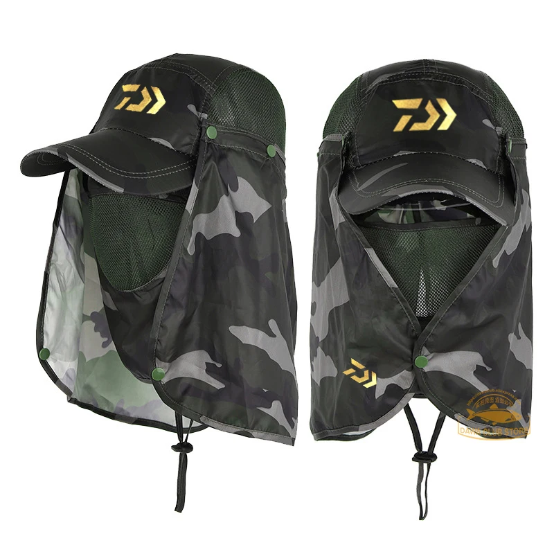 DAIWA Summer Men Lady UV Protection Face and Neck Protection Fishing Hat Outdoor Motion Quick-drying Camouflage Sunscreen Hat 
DAIWA Summer Men Lady UV Protection Face and Neck Protection Fishing Hat Outdoor Motion Quick-drying Camouflage Sunscreen Hat
