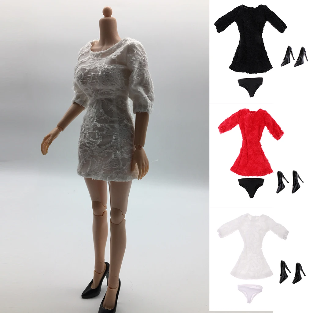 1/6 Scale Lace Liner Half Sleeve Midi Dress for 12 inch HT, PH, JIAOU, CY Girls Female Body
1/6 Scale Lace Liner Half Sleeve Midi Dress for 12 inch HT, PH, JIAOU, CY Girls Female Body