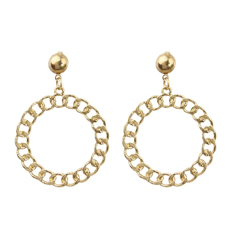 TIMEONLY Exaggerated Gold Color Metal Circle Earrings for Women Large Round Geometric Chunky Link Curb Chain Hoop Earrings Gift
TIMEONLY Exaggerated Gold Color Metal Circle Earrings for Women Large Round Geometric Chunky Link Curb Chain Hoop Earrings Gift