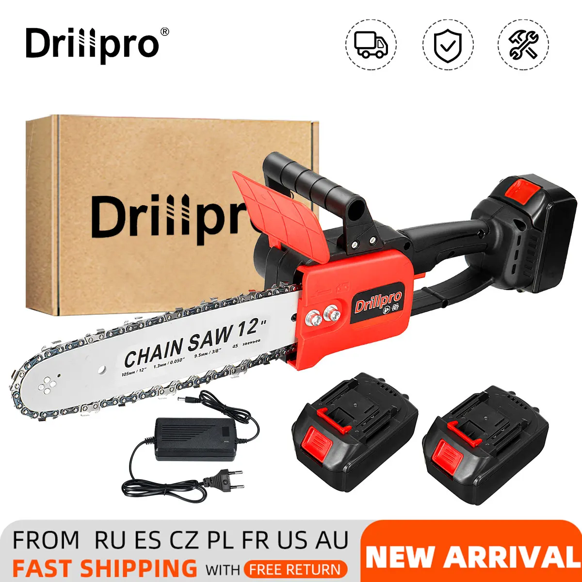 Drillpro 12inch Electric Chainsaw Bracket Cordless Chain Saw Wood Cutter Machine Woodworking Tools for Makita 18V Battery
Drillpro 12inch Electric Chainsaw Bracket Cordless Chain Saw Wood Cutter Machine Woodworking Tools for Makita 18V Battery