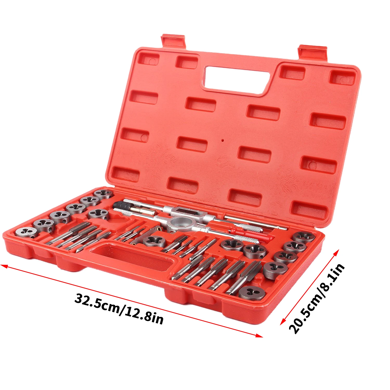 40pcs Tap Die Set Threading Rethreading Tool Ratcheting with Storage Case Metric Size Repair Tool Kits 
40pcs Tap Die Set Threading Rethreading Tool Ratcheting with Storage Case Metric Size Repair Tool Kits