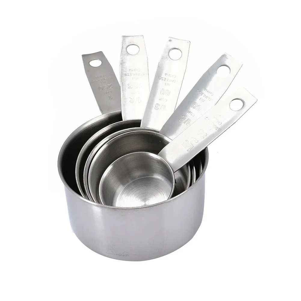 5pcs/set Gadgets Baking Spoons Measuring Cups Kitchen Non Toxic Tool Practical Cooking Stainless Steel Durable Portable Silver
5pcs/set Gadgets Baking Spoons Measuring Cups Kitchen Non Toxic Tool Practical Cooking Stainless Steel Durable Portable Silver