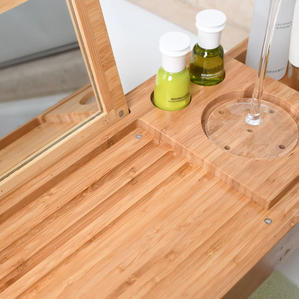 1PC Multifunctional Bathtub Serving Tray Bamboo Bath Bridge Telescopic Storage Rack Shelf with Mirror for Bathroom Home
1PC Multifunctional Bathtub Serving Tray Bamboo Bath Bridge Telescopic Storage Rack Shelf with Mirror for Bathroom Home