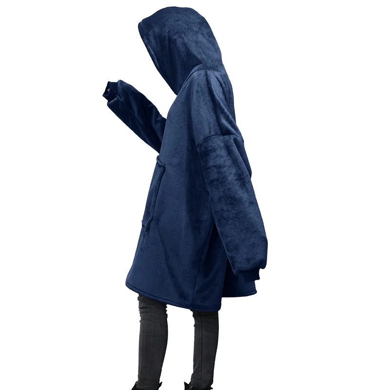 Oversized Winter Sweatshirts Fleece TV Blanket with Sleeves Woman Solid Warm Giant Robe Loose Long Big Pocket Hooded Hoodies
Oversized Winter Sweatshirts Fleece TV Blanket with Sleeves Woman Solid Warm Giant Robe Loose Long Big Pocket Hooded Hoodies