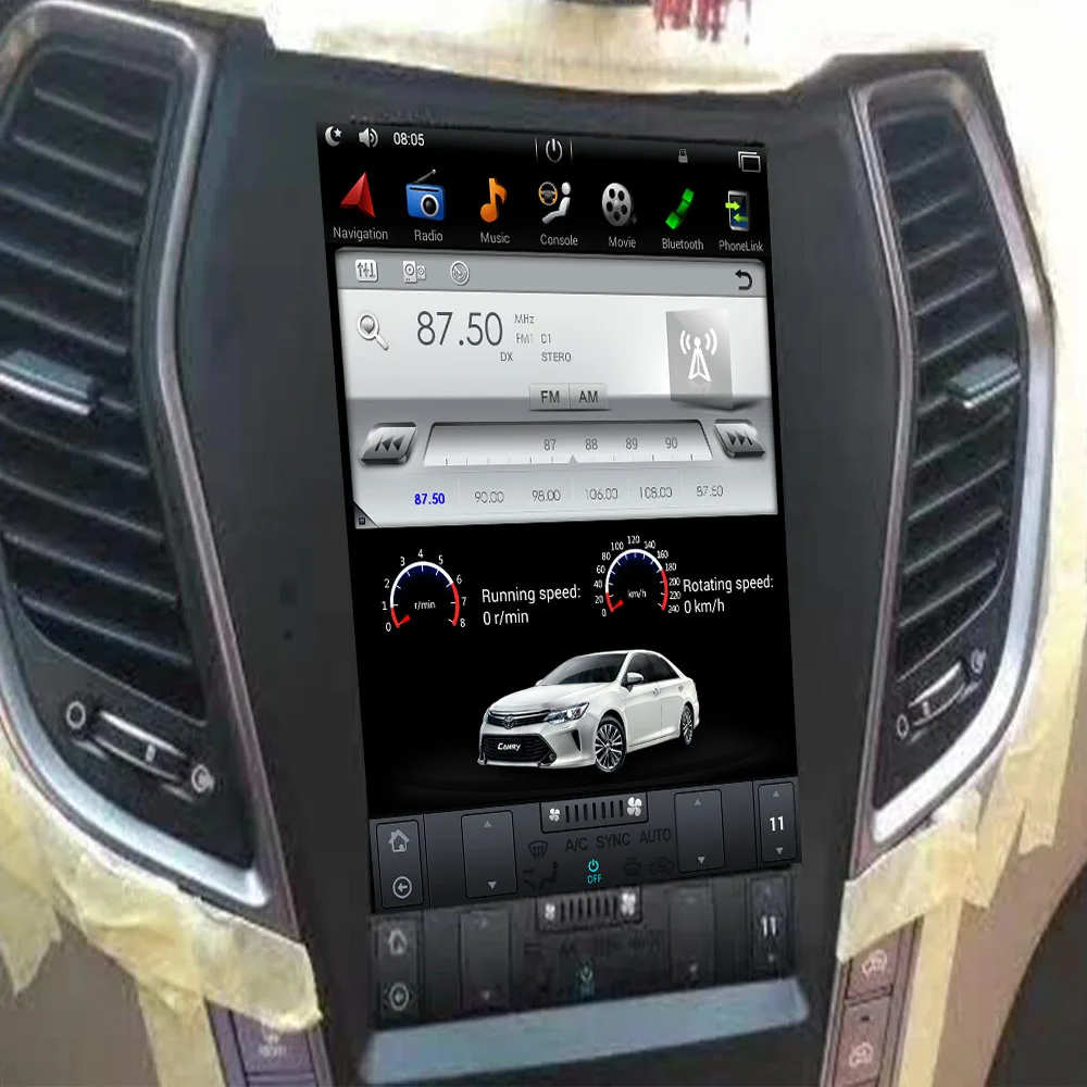 10 4 "Tesla Тип Android 9 0 7 1 Fit Hyundai santa fe / ix45 2013 2014 2015 автомобильный DVD плеер навигация GPS