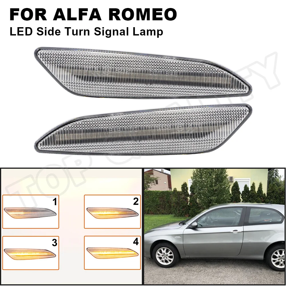 2X For Alfa Romeo 156 147 / Fiat Tipo Egea / Lancia Delta 3 Ypsilon LED Dynamic Side Marker Light Arrow Turn Signal Blinker Lamp
2X For Alfa Romeo 156 147 / Fiat Tipo Egea / Lancia Delta 3 Ypsilon LED Dynamic Side Marker Light Arrow Turn Signal Blinker Lamp