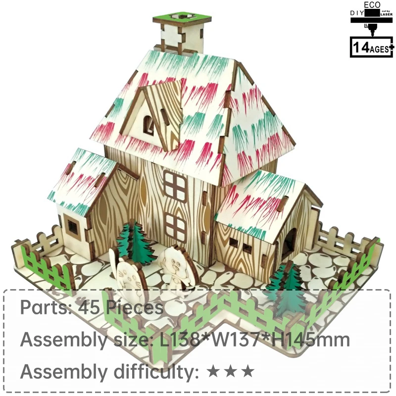 Forest Hut 3D wooden jigsaw puzzle Parent-child interactive toy DIY toys Gifts for children DIY assembly toy 3d puzzle kids gift
Forest Hut 3D wooden jigsaw puzzle Parent-child interactive toy DIY toys Gifts for children DIY assembly toy 3d puzzle kids gift