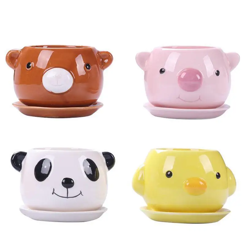 Creative Meat Ceramic Flowerpot Cartoon Panda Yellow Duck Pig Cute Personality Small Flowerpot On Balcony
Creative Meat Ceramic Flowerpot Cartoon Panda Yellow Duck Pig Cute Personality Small Flowerpot On Balcony