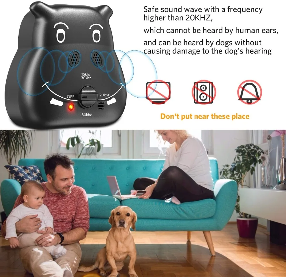 Control Device, Anti Barking Device with 3 Adjustable Ultrasonic Volume Levels, Automatic Ultrasonic Dog Bark Deterrent for Dog
Control Device, Anti Barking Device with 3 Adjustable Ultrasonic Volume Levels, Automatic Ultrasonic Dog Bark Deterrent for Dog