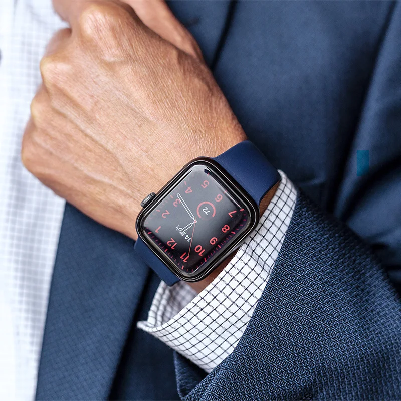Ремешок силиконовый для Apple Watch band 40 мм 44 45 41 38 42 резиновый браслет наручных часов