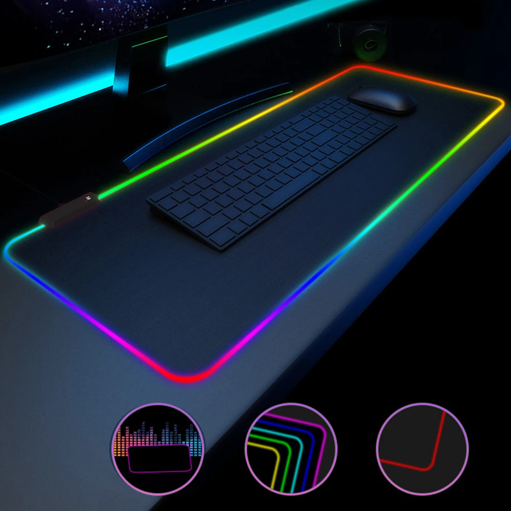 RGB Gaming Mouse Pad Large XXL Size Mouse Carpet Big Keyboard Pad Computer Mousepad Desk Play Mat with Backlit
RGB Gaming Mouse Pad Large XXL Size Mouse Carpet Big Keyboard Pad Computer Mousepad Desk Play Mat with Backlit