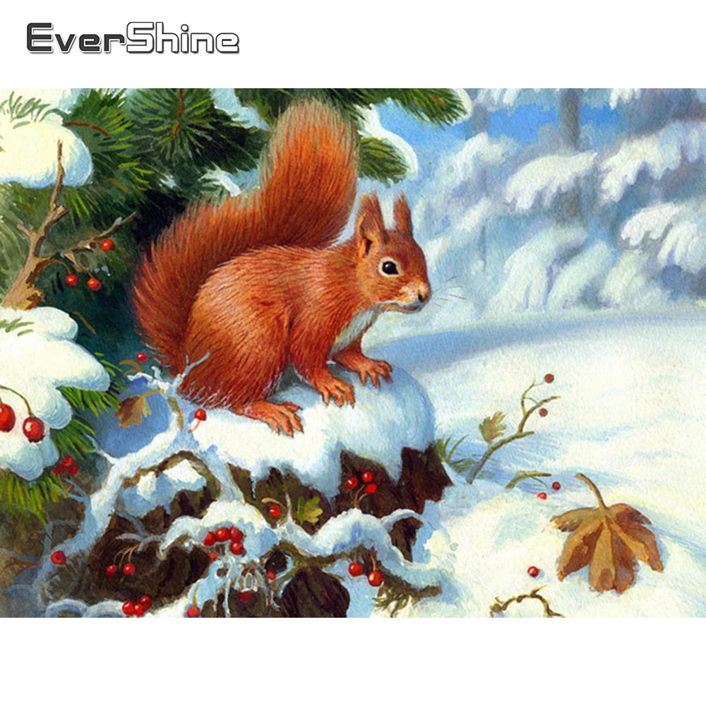 Evershine 5D DIY Diamond Painting Winter Full Square Rhinestone Landscape Diamond Embroidery Cross Stitch Animals Squirrel Decor
Evershine 5D DIY Diamond Painting Winter Full Square Rhinestone Landscape Diamond Embroidery Cross Stitch Animals Squirrel Decor