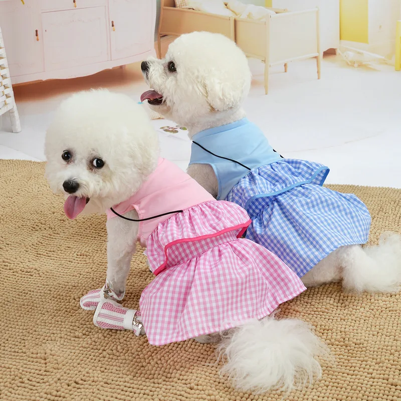 1pc Soft Puppy Dog Clothes Summer Pet Dress for Small Dogs Cats Princess Dresses Shirts Cat Dog Lattice T-shirt Skirt Clothing
1pc Soft Puppy Dog Clothes Summer Pet Dress for Small Dogs Cats Princess Dresses Shirts Cat Dog Lattice T-shirt Skirt Clothing