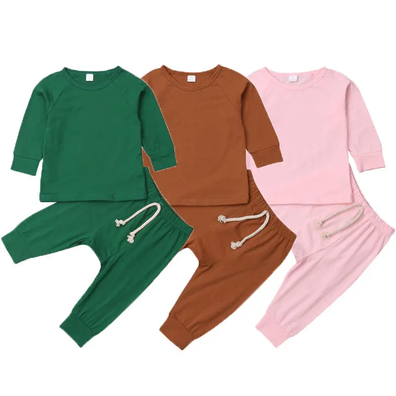 Newborn Toddler Boy Girl Sleepwear Solid Color Pajamas Set Cotton Sleepwear Nightwear Casual Clothes Outfit Home Wear 0-24M
Newborn Toddler Boy Girl Sleepwear Solid Color Pajamas Set Cotton Sleepwear Nightwear Casual Clothes Outfit Home Wear 0-24M