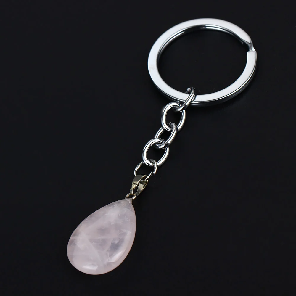 36PC Pink Nature Stone Quartz Keyring Water Drop Charm Key Chain Key Ring Family Women Keychain Friends Jewelry Bridal Gifts Hot 
36PC Pink Nature Stone Quartz Keyring Water Drop Charm Key Chain Key Ring Family Women Keychain Friends Jewelry Bridal Gifts Hot