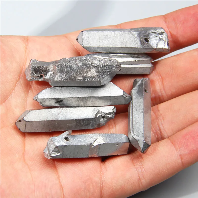 10pcs Silver color Natural Crystals Quartz Points Stick Nugget loose Beads pendants Jewelry making handmade diy wholesale gifts
10pcs Silver color Natural Crystals Quartz Points Stick Nugget loose Beads pendants Jewelry making handmade diy wholesale gifts