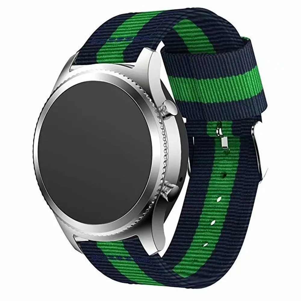 Ремешок нейлоновый для Samsung Galaxy Watch Active 42/46 мм Gear S3 20/22 спортивный браслет Huami Amazfit