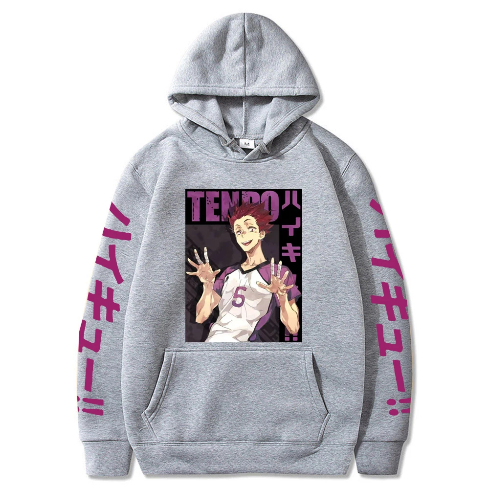 Японские толстовки с рисунком Аниме Haikyuu Tendo Satori, женская уличная одежда в стиле Харадзюку, смешные детские свитшоты унисекс с рисунком волейбола
Японские толстовки с рисунком Аниме Haikyuu Tendo Satori, женская уличная одежда в стиле Харадзюку, смешные детские свитшоты унисекс с рисунком волейбола