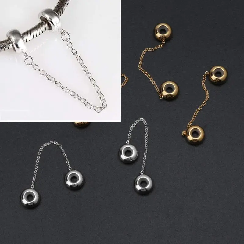 5Pcs Safety Chain Rubber Stopper Beads Stainless Steel For Snake Chain Bracelets 
5Pcs Safety Chain Rubber Stopper Beads Stainless Steel For Snake Chain Bracelets