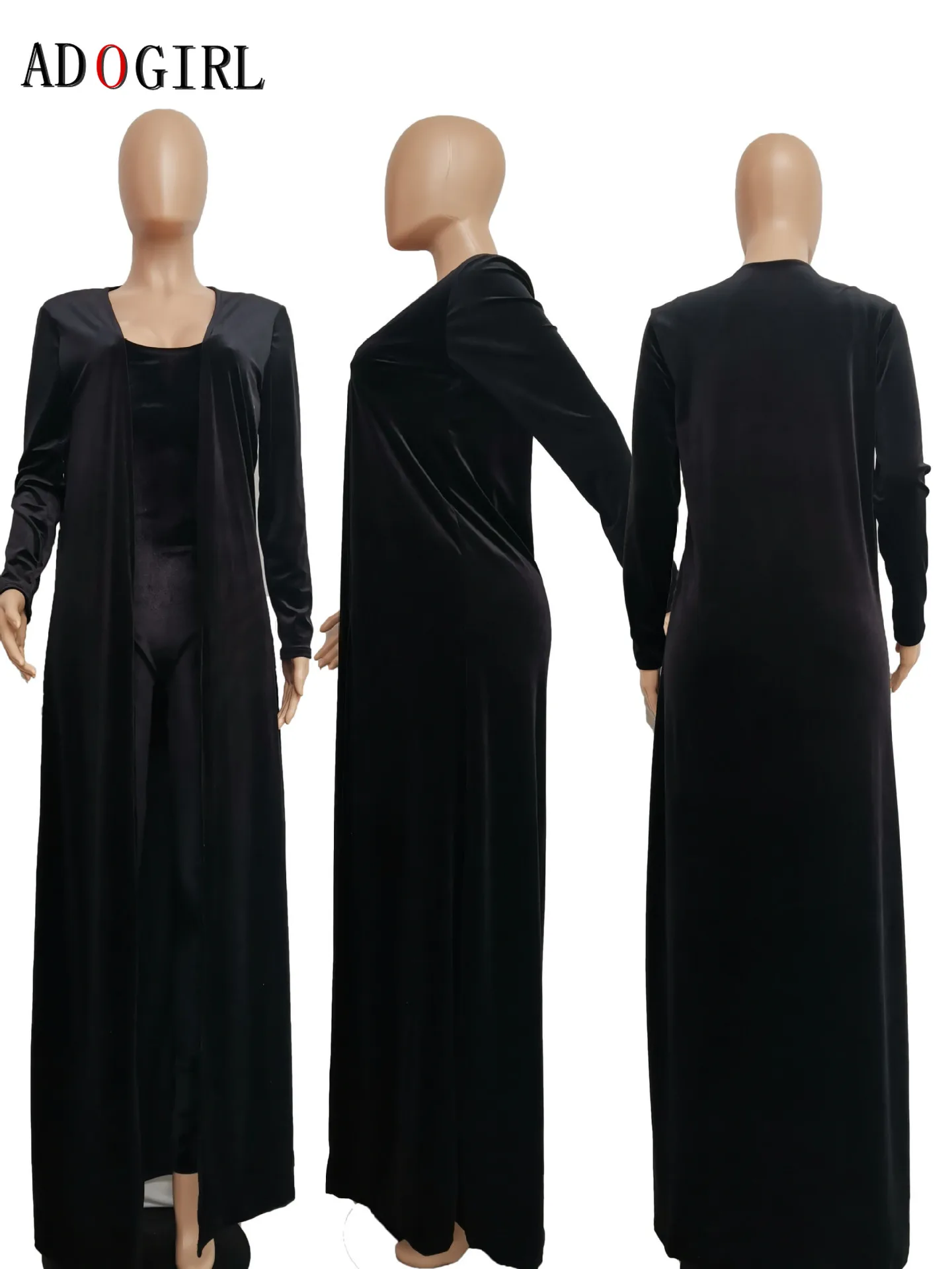 Adogirl Women Velvet Tracksuit Two Piece Set Long Sleeve Cloak + Jumpsuit Matching Set Outfit Streetwear Female Clothe Plus Size
Adogirl Women Velvet Tracksuit Two Piece Set Long Sleeve Cloak + Jumpsuit Matching Set Outfit Streetwear Female Clothe Plus Size