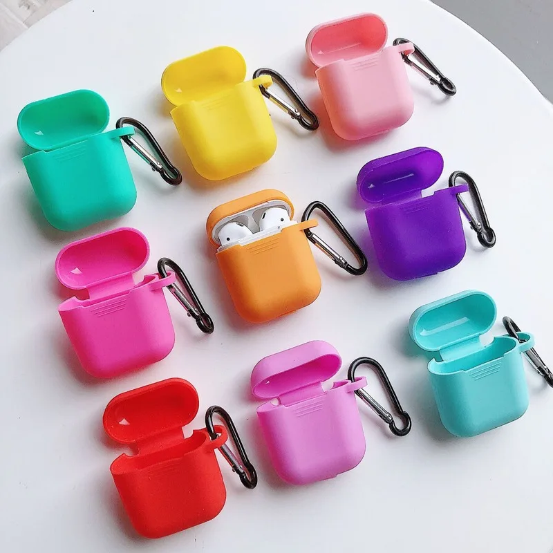 Мини Мягкий силиконовый чехол для Apple Airpods ударопрочный гарнитура ультра тонкий