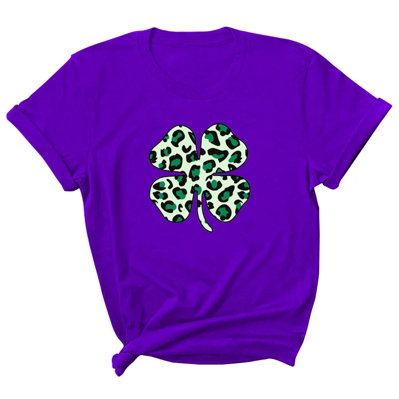 Clover Print Women T Shirt Short Sleeve ONeck Loose Women Tshirt Ladies Tee Shirt Tops Clothes Camisetas Mujer
Clover Print Women T Shirt Short Sleeve ONeck Loose Women Tshirt Ladies Tee Shirt Tops Clothes Camisetas Mujer