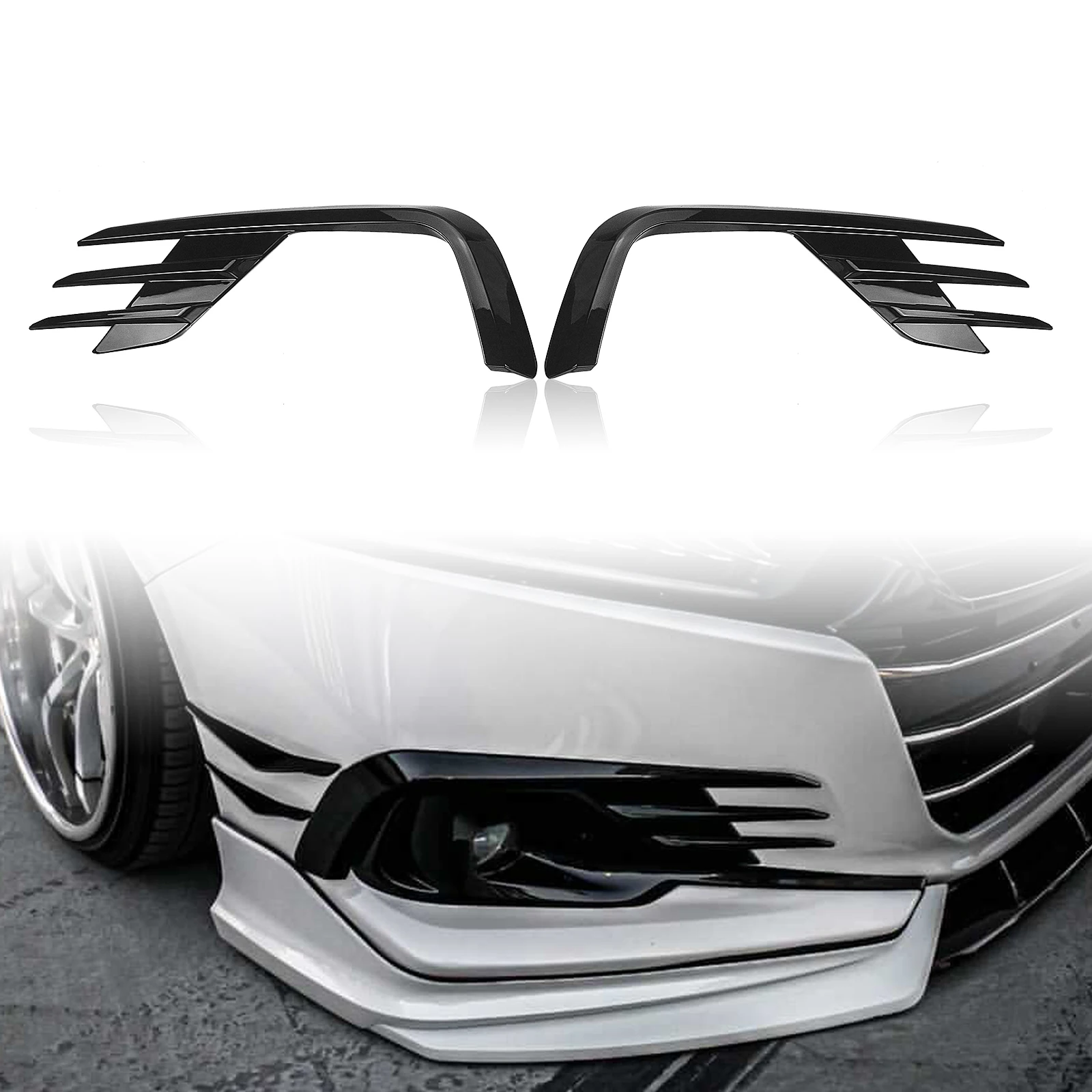 For Honda Accord 2021 YOFER Glossy Black Front Bumper Air Vent Cover Trim Eyebrow Fog Light Intake Grille Lamp Frame Bezel Strip
For Honda Accord 2021 YOFER Glossy Black Front Bumper Air Vent Cover Trim Eyebrow Fog Light Intake Grille Lamp Frame Bezel Strip