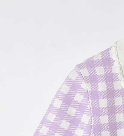 2020 Spring and Summer New Wave-edge Purple Plaid Short-sleeved Women Knitted Top
2020 Spring and Summer New Wave-edge Purple Plaid Short-sleeved Women Knitted Top