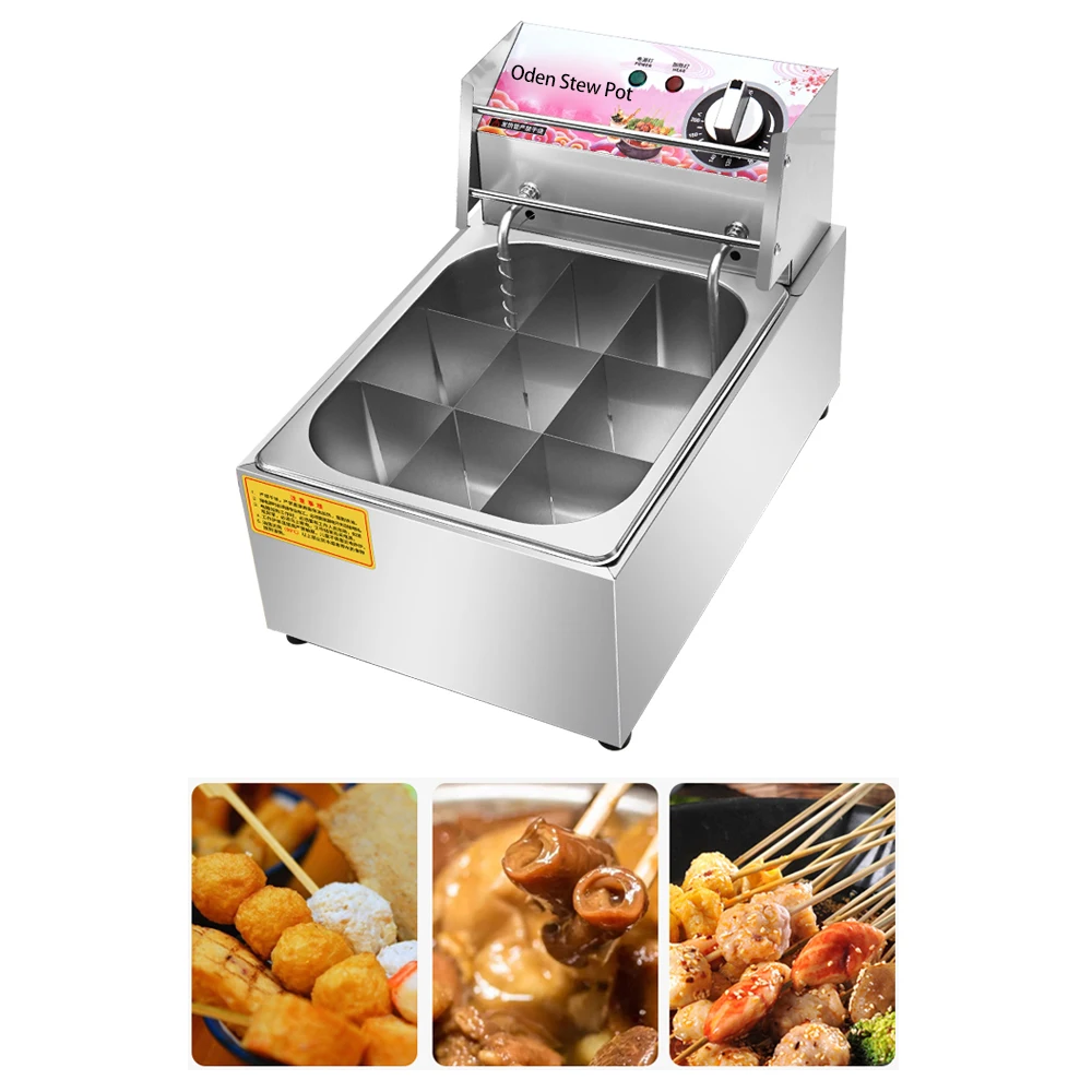 220V Oden Stew Pot, Home and Commercial Nine Grid Oden Pots, Skewers, Suitable for Kitchens, Restaurants,Convenience Stores
220V Oden Stew Pot, Home and Commercial Nine Grid Oden Pots, Skewers, Suitable for Kitchens, Restaurants,Convenience Stores