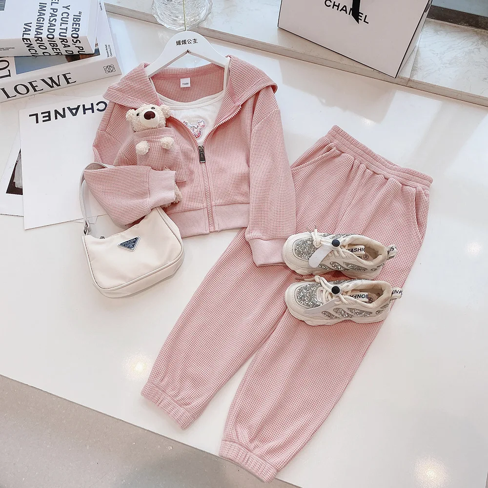 4-15 Years Old Spring Autumn Girls Clothing Suit Hooded Coat Top+Pants 2 Pcs Bear Children's Set Clothes Suit Sportswear
4-15 Years Old Spring Autumn Girls Clothing Suit Hooded Coat Top+Pants 2 Pcs Bear Children's Set Clothes Suit Sportswear