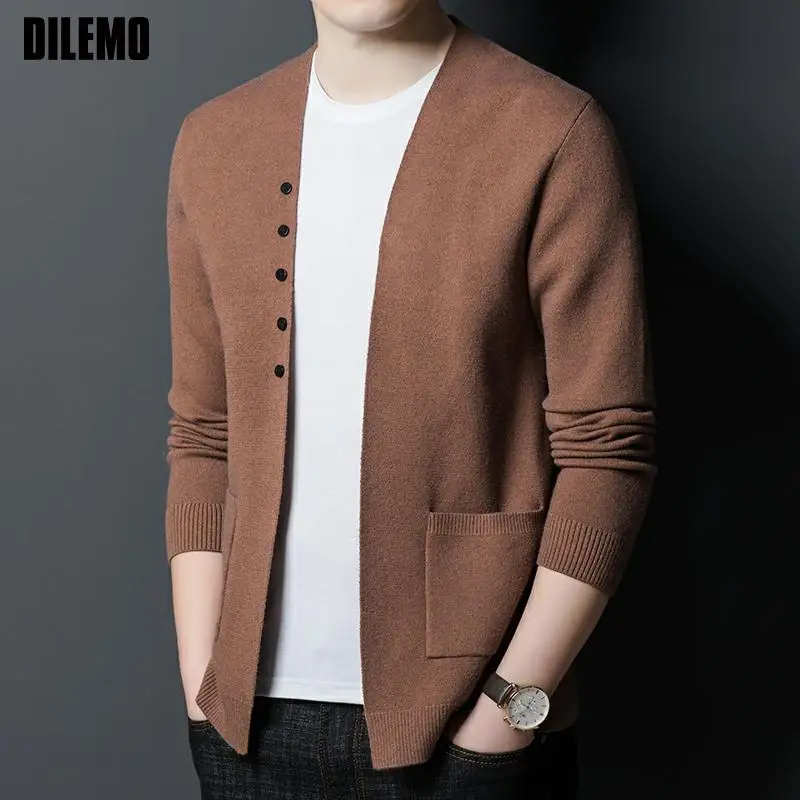 Top Quality New Autum Brand Fashion Knit Thick Button Up Cardigan Japanese Men Windbreaker Casual Solid Coats Jacket Men Clothes
Top Quality New Autum Brand Fashion Knit Thick Button Up Cardigan Japanese Men Windbreaker Casual Solid Coats Jacket Men Clothes