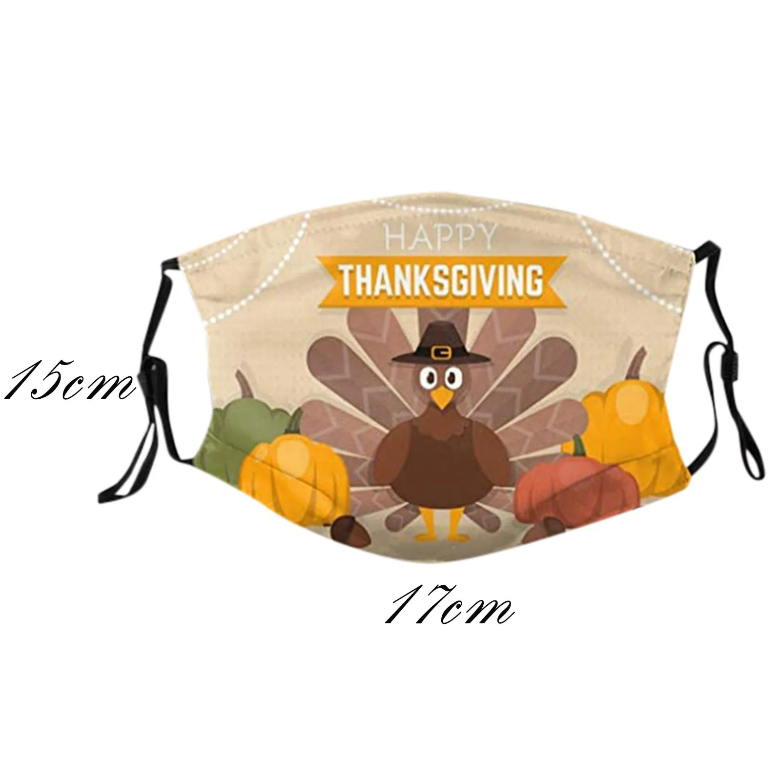 Universal Adult Face Masks Cartoon Turkey Print Thanksgiving Day Adjustable Earloop Outdoor Windproof Mouth Cover Mask Masque
Universal Adult Face Masks Cartoon Turkey Print Thanksgiving Day Adjustable Earloop Outdoor Windproof Mouth Cover Mask Masque