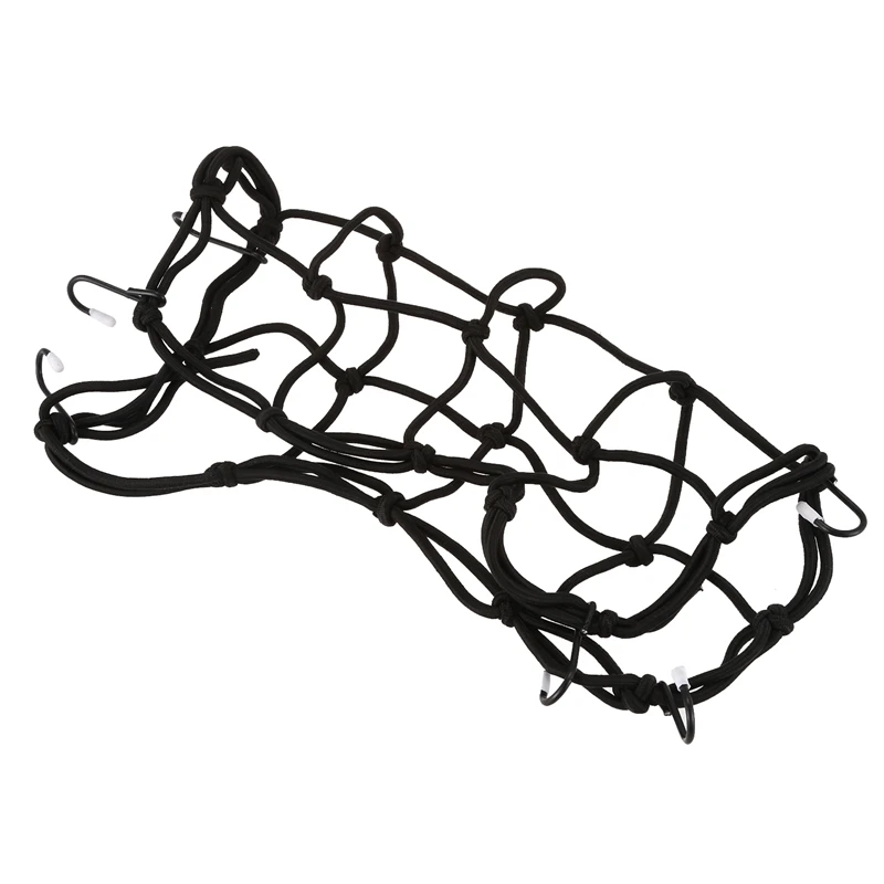 

NEW-Motorcycle Packing Carrier Web Cargo Hold Down Net 30 x 30cm Bungee Black