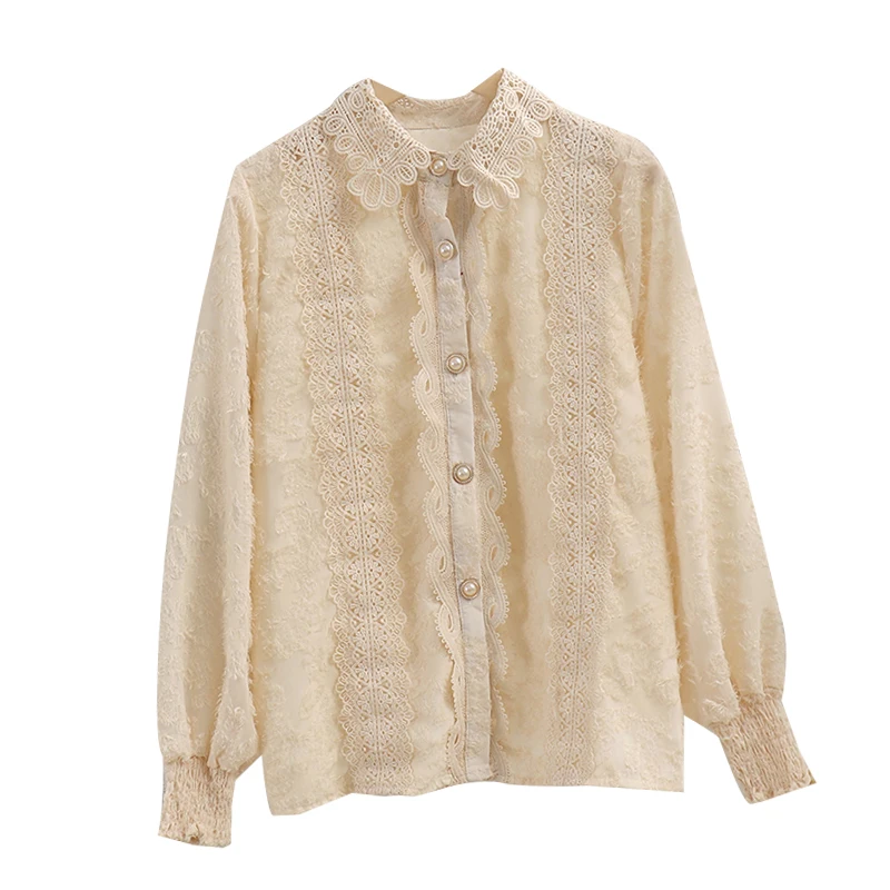 Court Style Lace bottomed shirt women's autumn winter new style with foreign style top temperament chiffon shirt 925
Court Style Lace bottomed shirt women's autumn winter new style with foreign style top temperament chiffon shirt 925