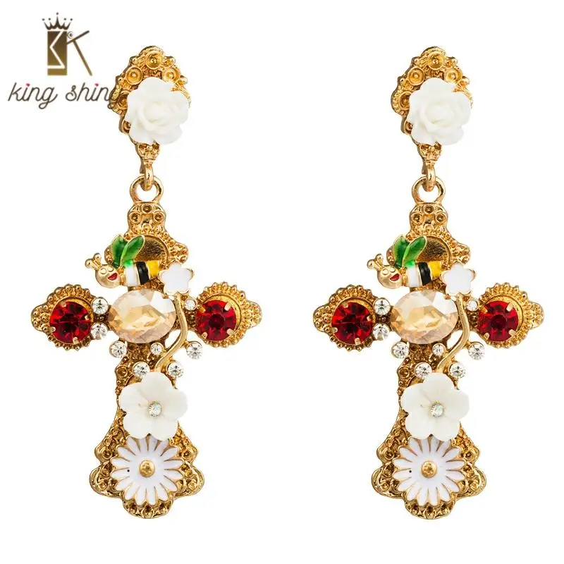 Za Vintage Cross Statement Dangle Earring for Lady Luxury Baroque Rhinestone and Pearl Big Rose Cross Woman Party Dangle Earring
Za Vintage Cross Statement Dangle Earring for Lady Luxury Baroque Rhinestone and Pearl Big Rose Cross Woman Party Dangle Earring