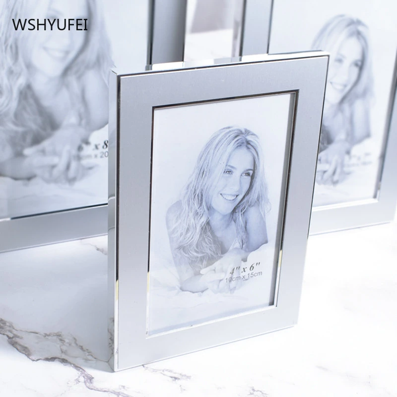 Металлическая стерео фоторамка WSHYUFEI украшение для дома 6 дюймов 7 8 10 Золотая