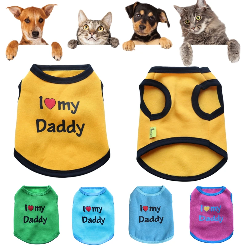 Dog Clothes Warm Winter Dog Coat Fleece Puppy Clothes T-Shirt Letter I LOVE MY DaDDy Vest Clothing French Bulldog Chihuahua
Dog Clothes Warm Winter Dog Coat Fleece Puppy Clothes T-Shirt Letter I LOVE MY DaDDy Vest Clothing French Bulldog Chihuahua