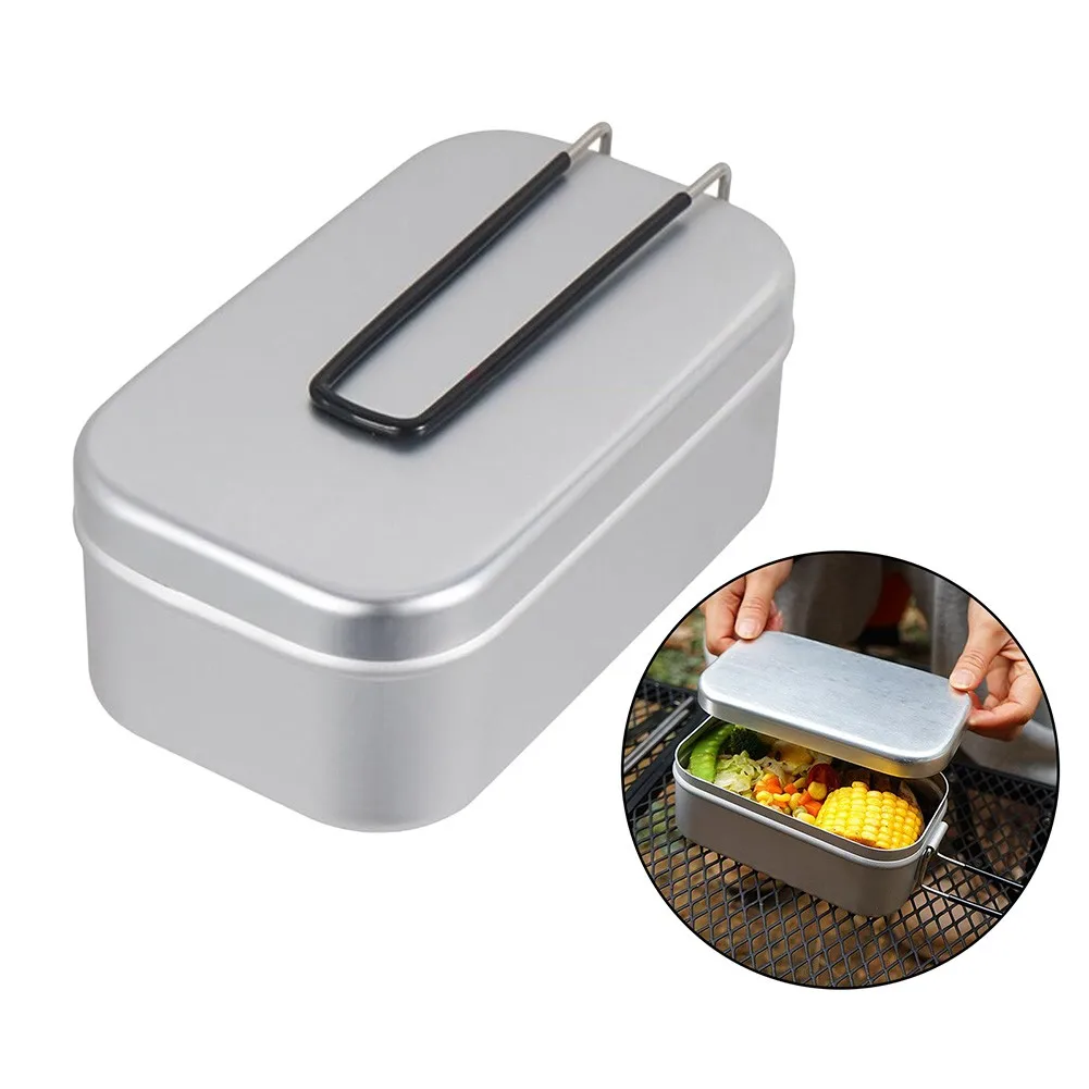 Aluminum Lunch Boxes Picnic Box Dinner Pail Outdoor Camping Food Containe Foldable Anti-scald Handle For Backpacking Travel
Aluminum Lunch Boxes Picnic Box Dinner Pail Outdoor Camping Food Containe Foldable Anti-scald Handle For Backpacking Travel