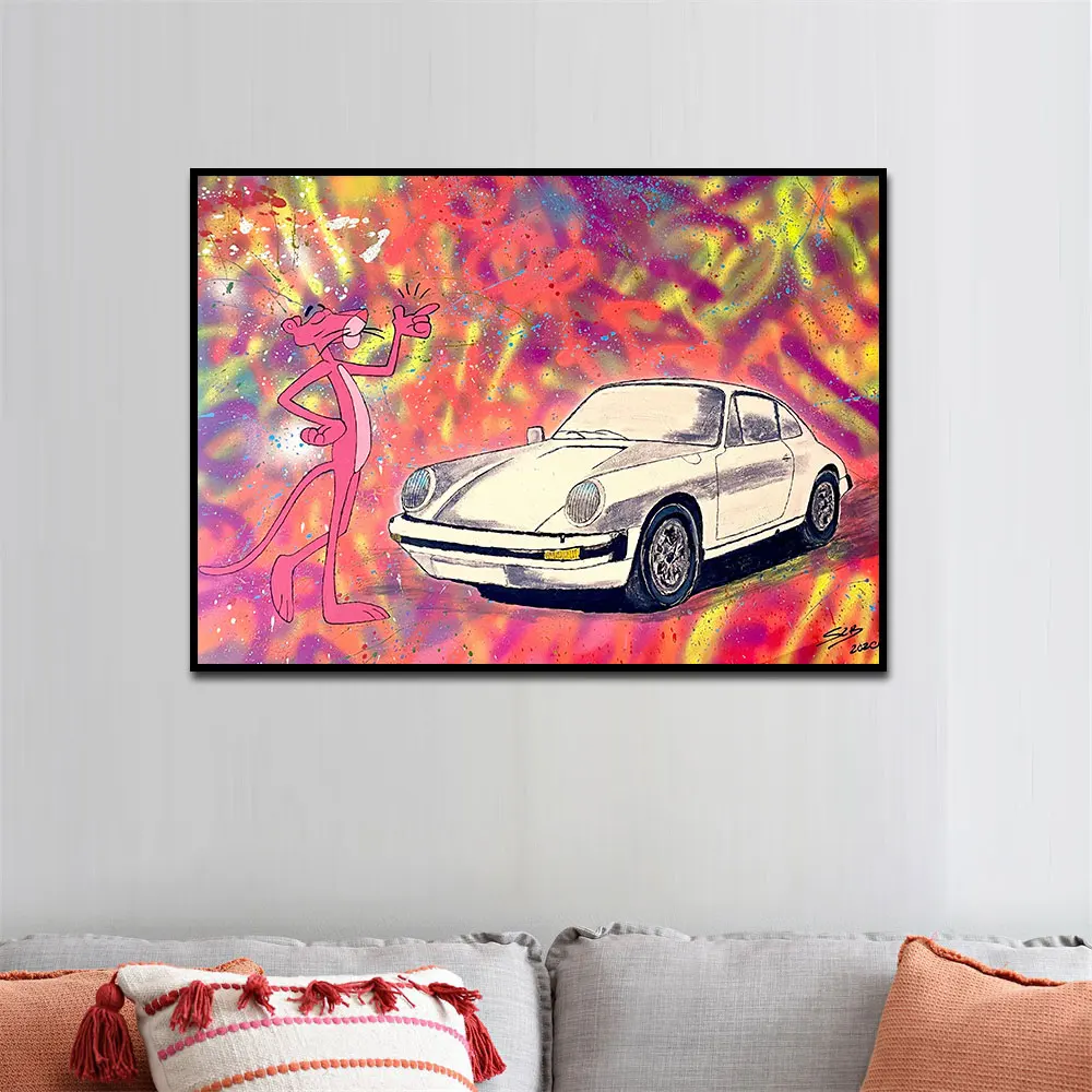 Modern Street Pop Art Graffiti Poster Panther Car On Canvas Painting Print Abstract Wall Picture For Living Room Home Decoration
Modern Street Pop Art Graffiti Poster Panther Car On Canvas Painting Print Abstract Wall Picture For Living Room Home Decoration