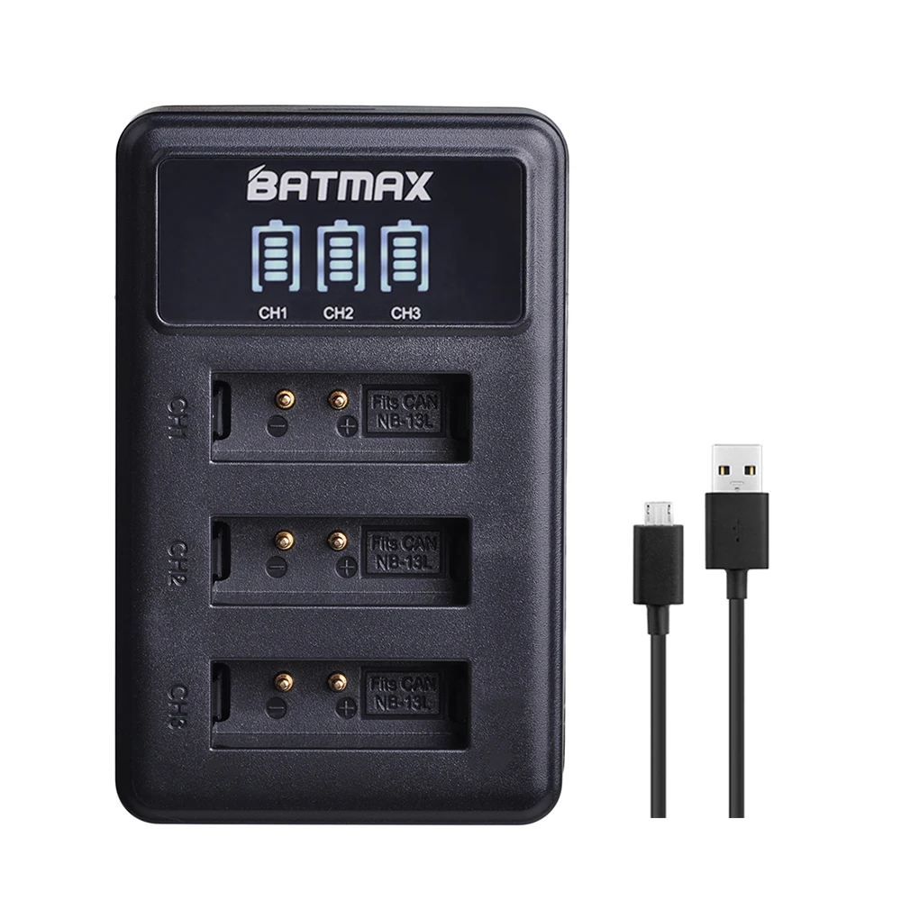 LED 3 slots USB Charger For Canon NB-13L NB13L NB 13L battery for Canon G7 X Mark II G7X PM165 G5 X G5X G9 X G9X SX620 camera
LED 3 slots USB Charger For Canon NB-13L NB13L NB 13L battery for Canon G7 X Mark II G7X PM165 G5 X G5X G9 X G9X SX620 camera