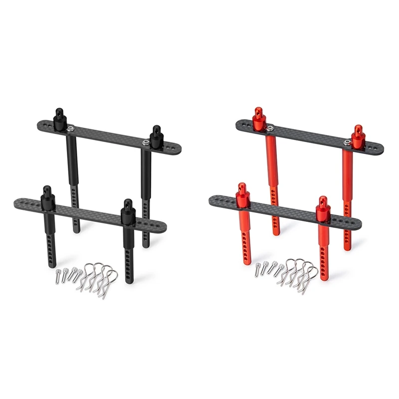 2 Pcs Metal Carbon Fiber Front Rear Car Shell Column Body Post for 1/10 RC Crawler Car Axial Scx10 II 90046,Black & Red
2 Pcs Metal Carbon Fiber Front Rear Car Shell Column Body Post for 1/10 RC Crawler Car Axial Scx10 II 90046,Black & Red