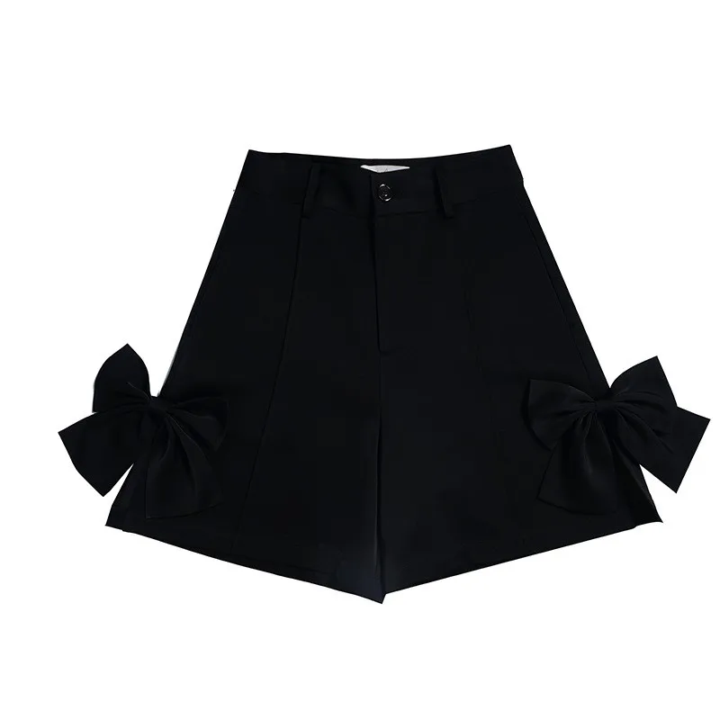 Summer Solid Color Straight High Waist Suit Short Women Loose Fit Wide Leg Short Trousers Design Bowknot Casual Shorts Female
Summer Solid Color Straight High Waist Suit Short Women Loose Fit Wide Leg Short Trousers Design Bowknot Casual Shorts Female