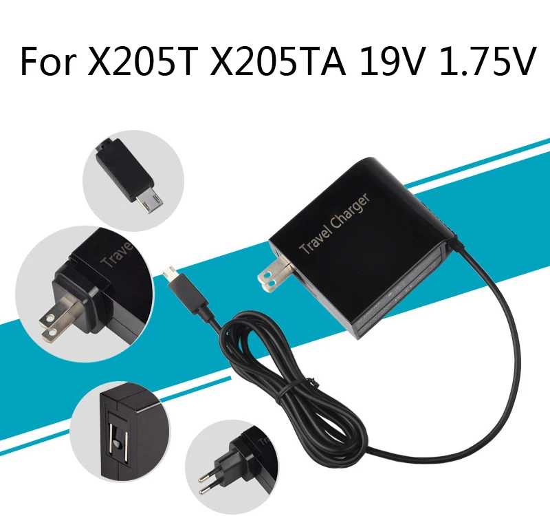 19V 1.75A 33W кабель адаптера переменного тока штепсельная Вилка для ноутбука ASUS EeeBook